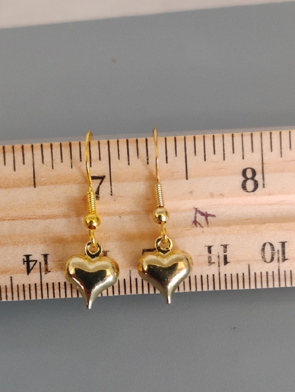 Gold Heart Drop Earrings - Women Jewelry